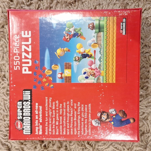 SUPER MARIO BROS WII 550 PIECE COLLECTORS PUZZLE 18"x24" - Picture 2 of 3